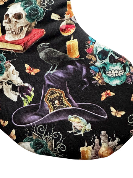 Witchy Nontraditional Christmas Stocking - Medium