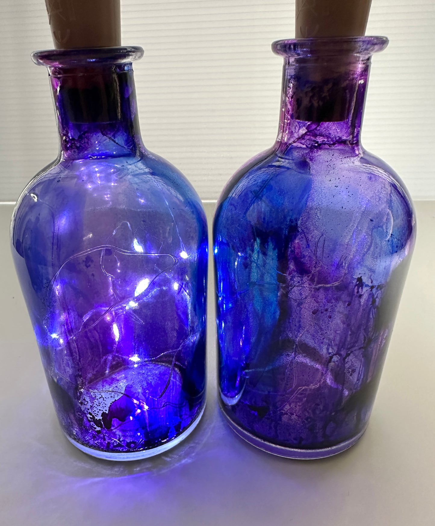 Purple and Blue Fairy Lights Bottle