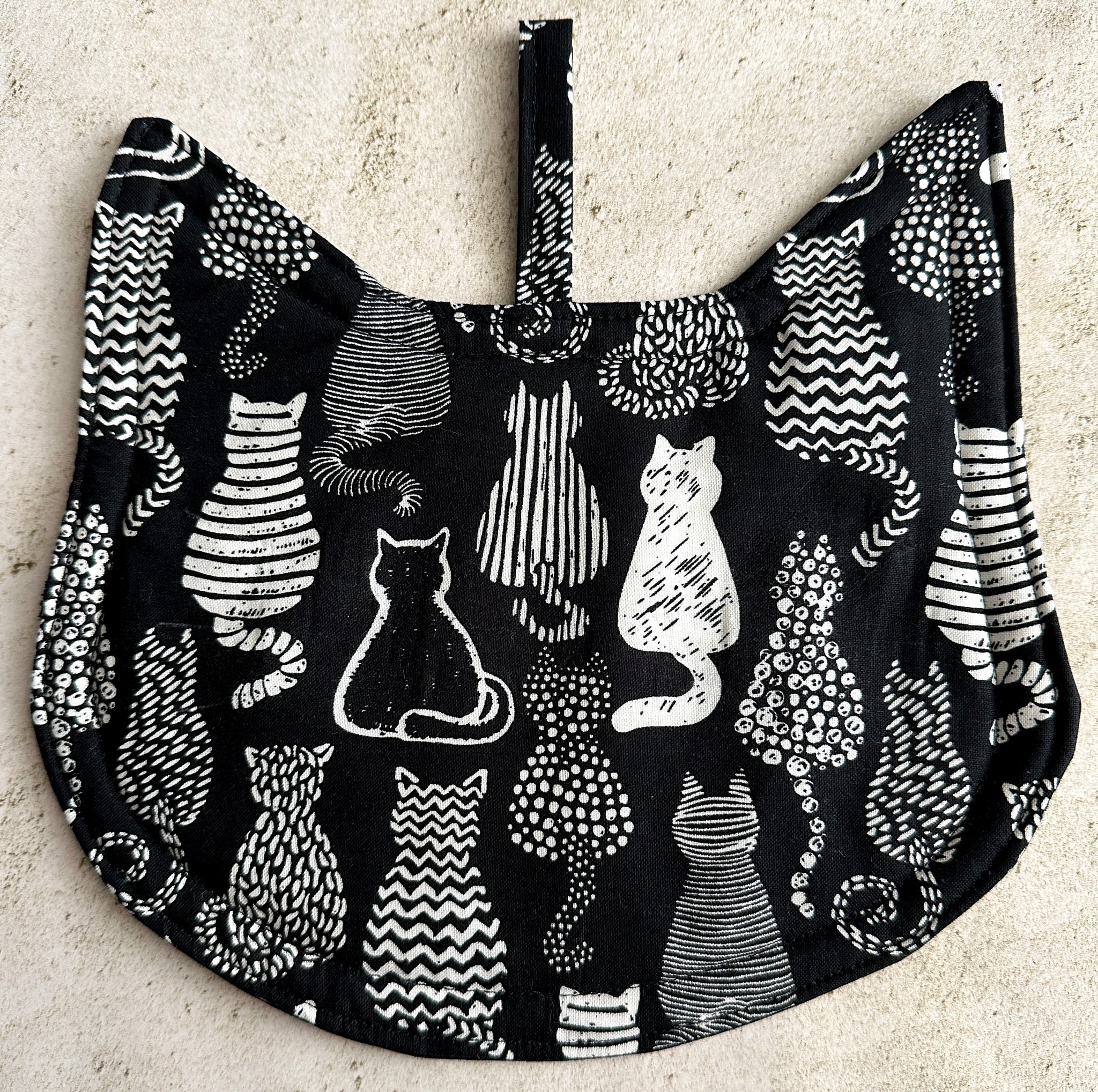 Cat Shaped Quilted Potholder Hot Pad