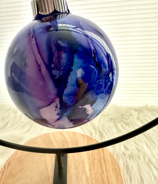 Shatterproof Alcohol Ink Christmas Ornament in 3 Sizes