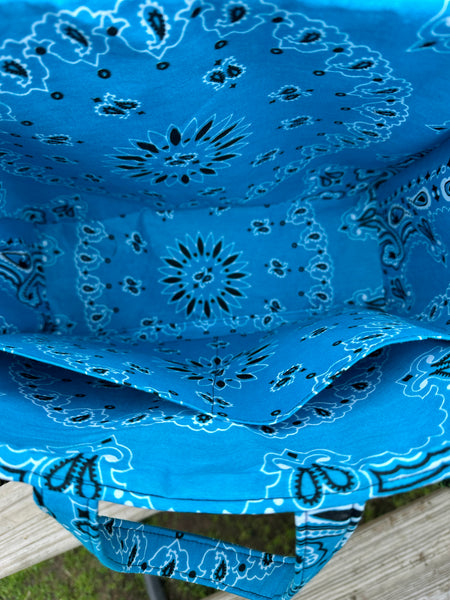 Medium Bandana Tote Bag With Custom Color Choices and Extra Long Straps/Short Handles
