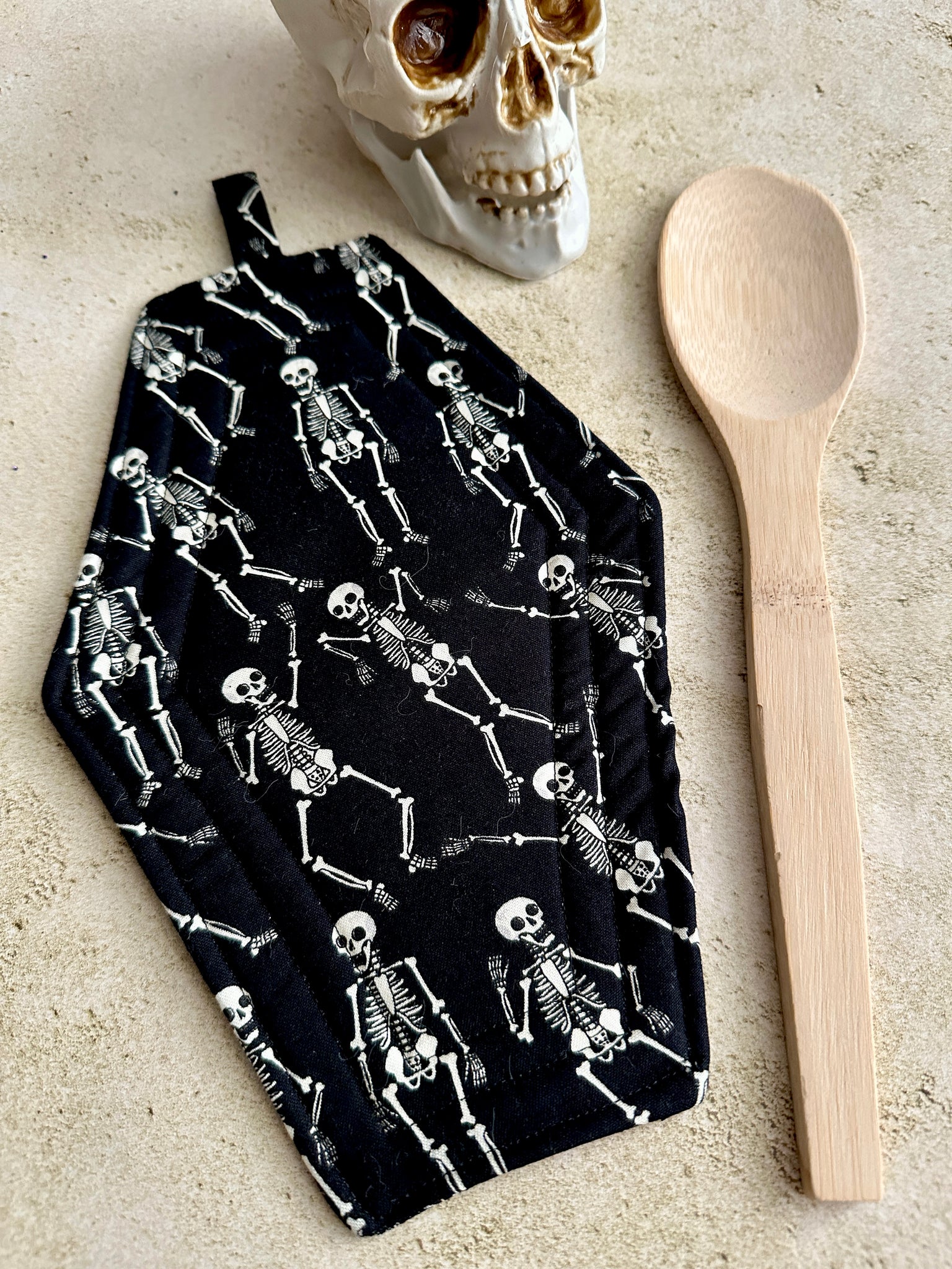 Coffin Pot Holder - Skeletons