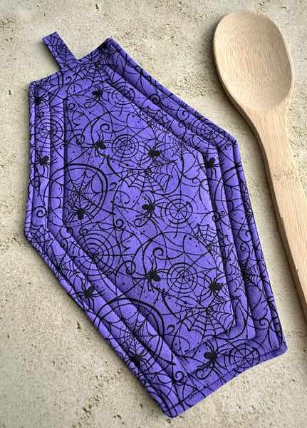 Coffin Pot Holder - Spiderwebs