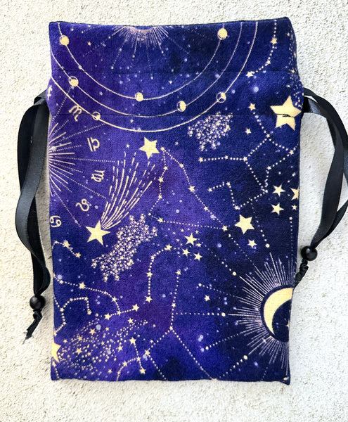Purple Constellation Tarot Card Deck Bag