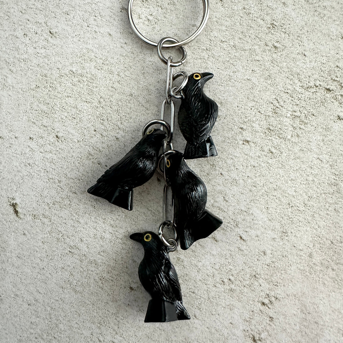 Murder of Crows Keychain – Goth Witchy Bag Charm for Horror Lovers, Witches & Halloween