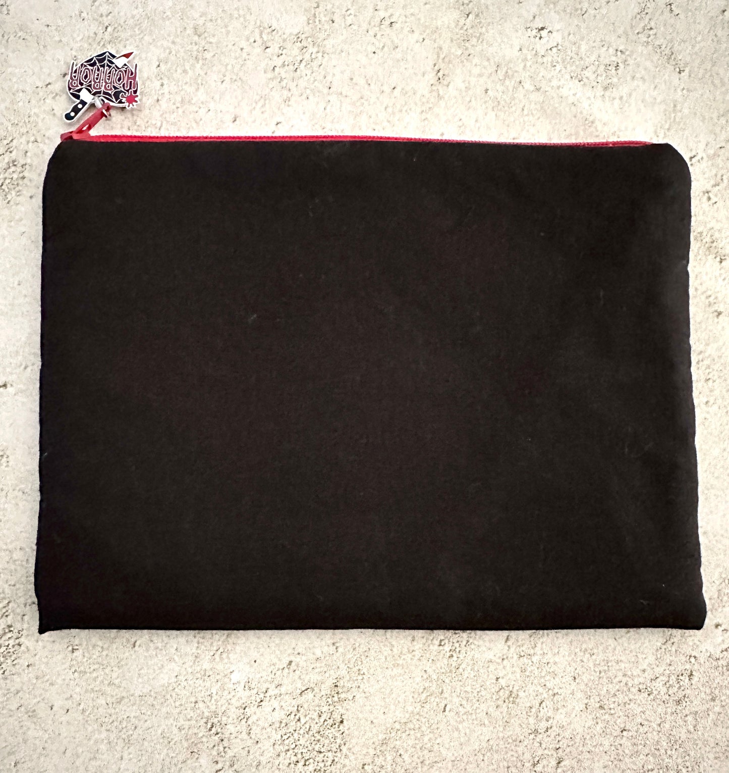 Bloody Handprint Embroidered Zipper Pouch – Horror Lover Cosmetic Bag & True Crime Gift