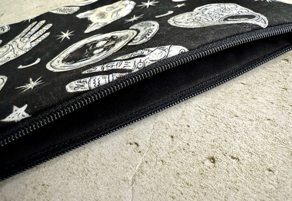 Witchy Tarot Card Bag With Zipper - Tarot Deck Storage Bag