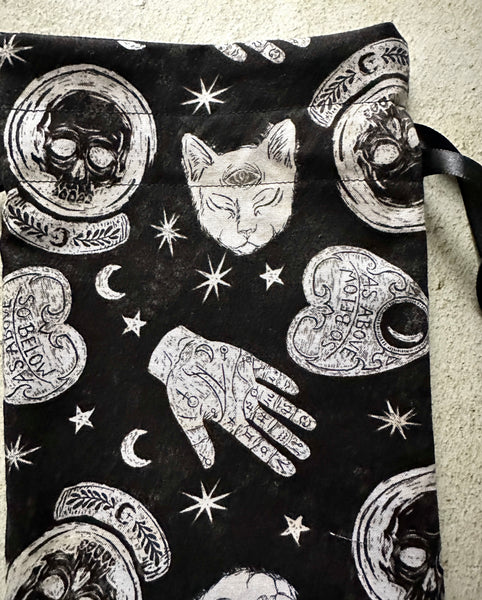 Witchy Tarot Card Bag, Rune Storage Bag