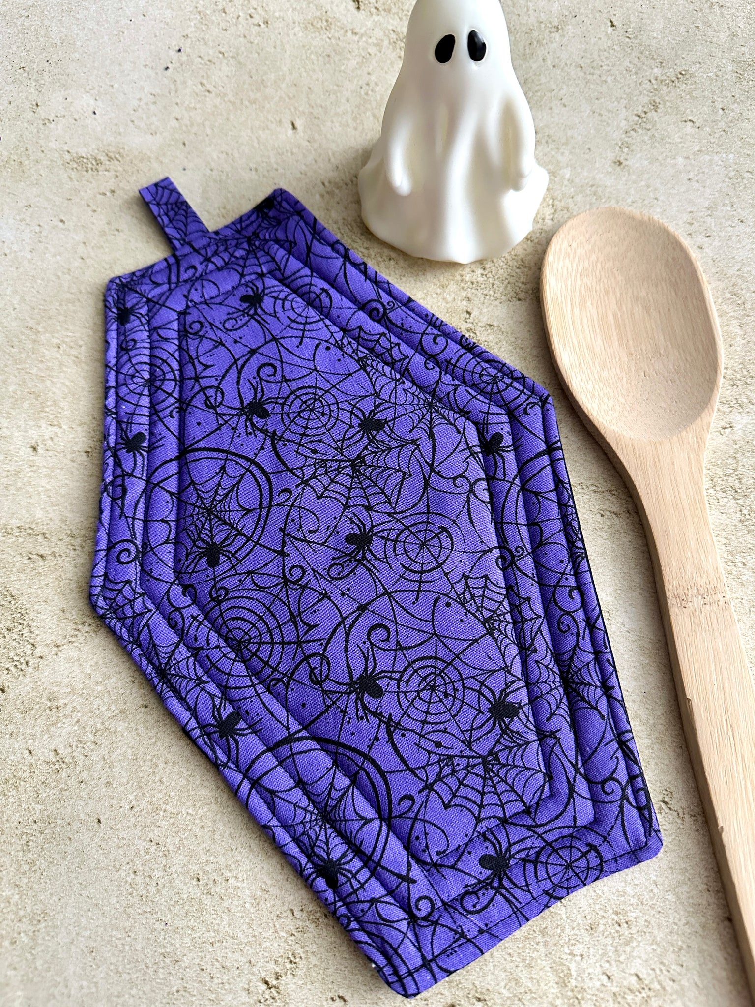 Coffin Pot Holder - Spiderwebs
