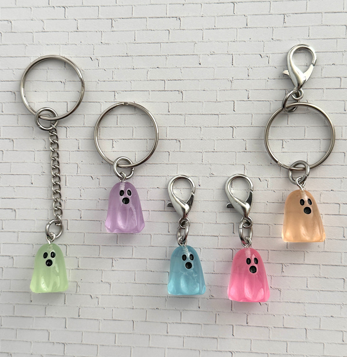 Glow in the Dark Ghost Zipper Pull/Bag Charm/Keychain for Halloween and Horror Fans