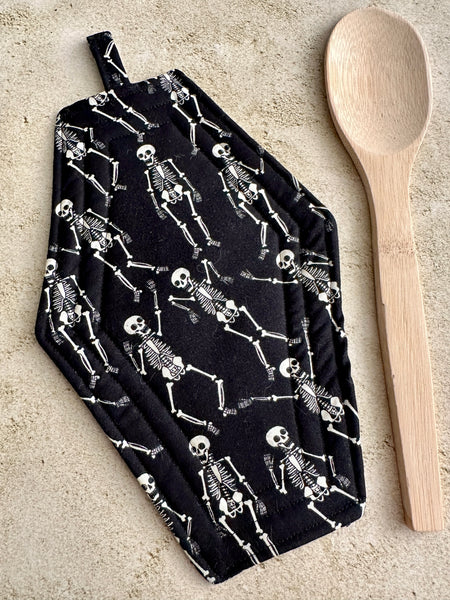 Coffin Pot Holder - Skeletons