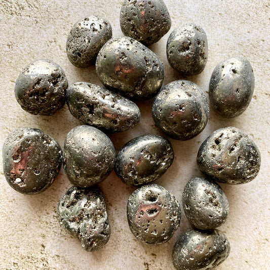 Tumbled Pyrite
