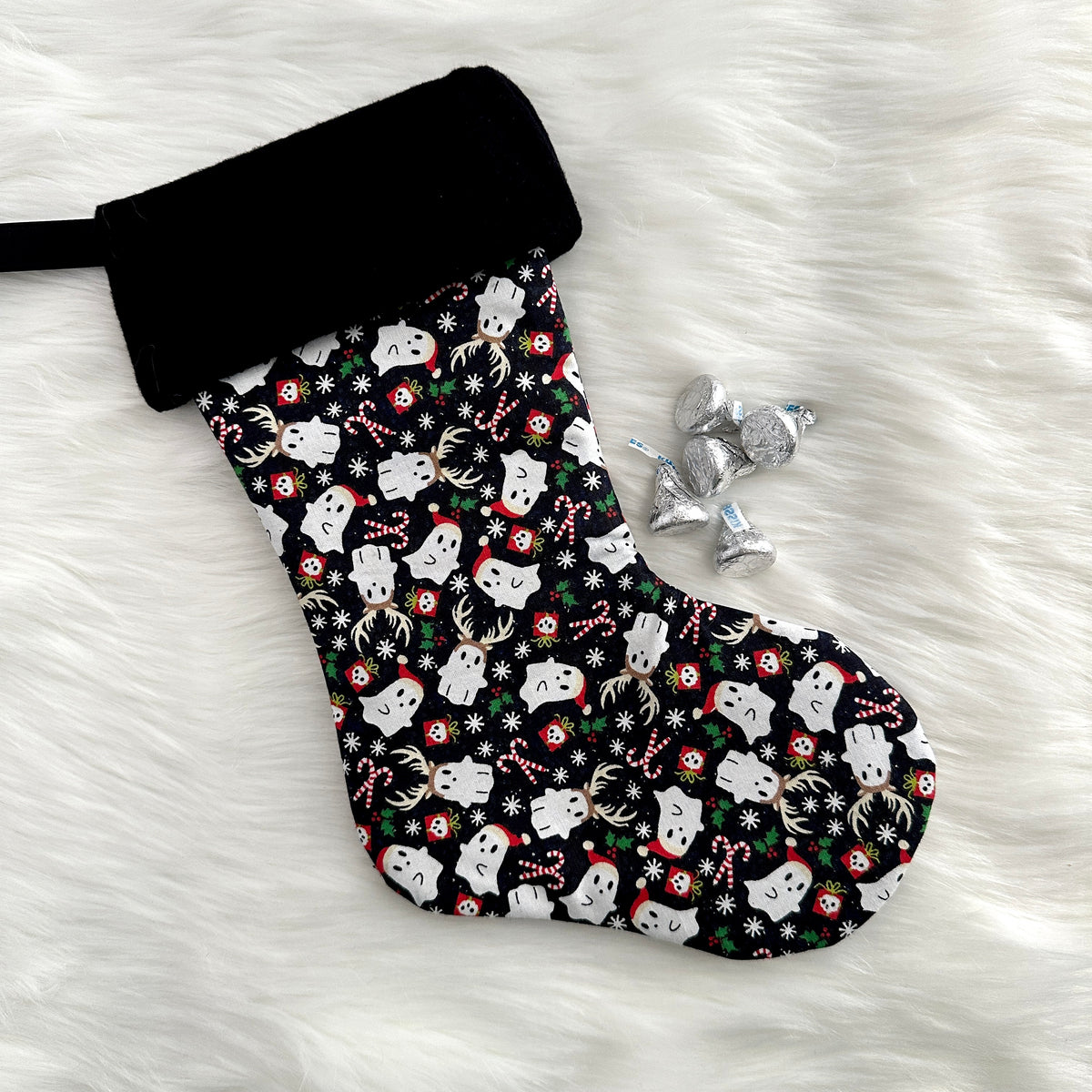 Goth Horror Creepmas Ghosts Christmas Stocking - 2 Sizes