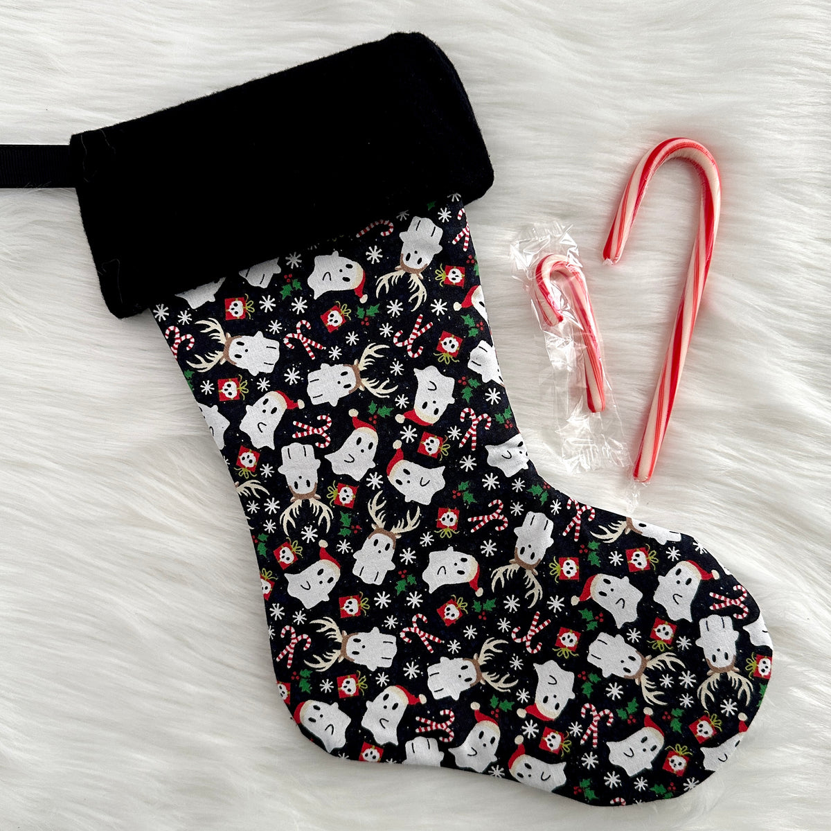 Goth Horror Creepmas Ghosts Christmas Stocking - 2 Sizes