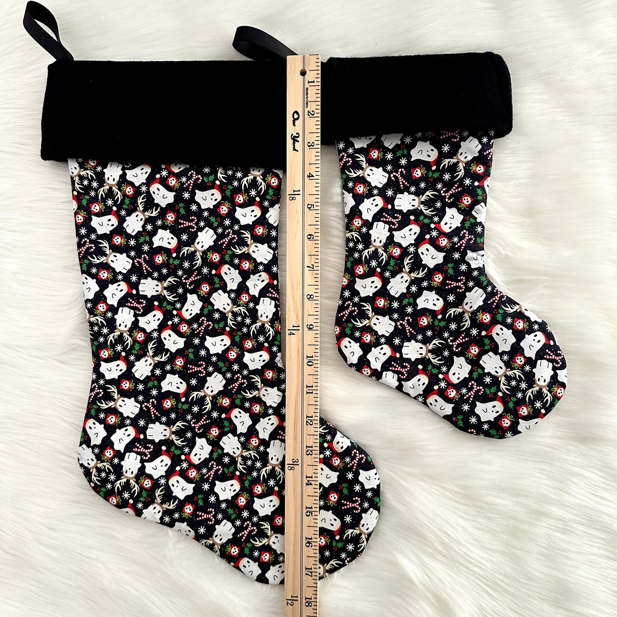 Goth Horror Creepmas Ghosts Christmas Stocking - 2 Sizes