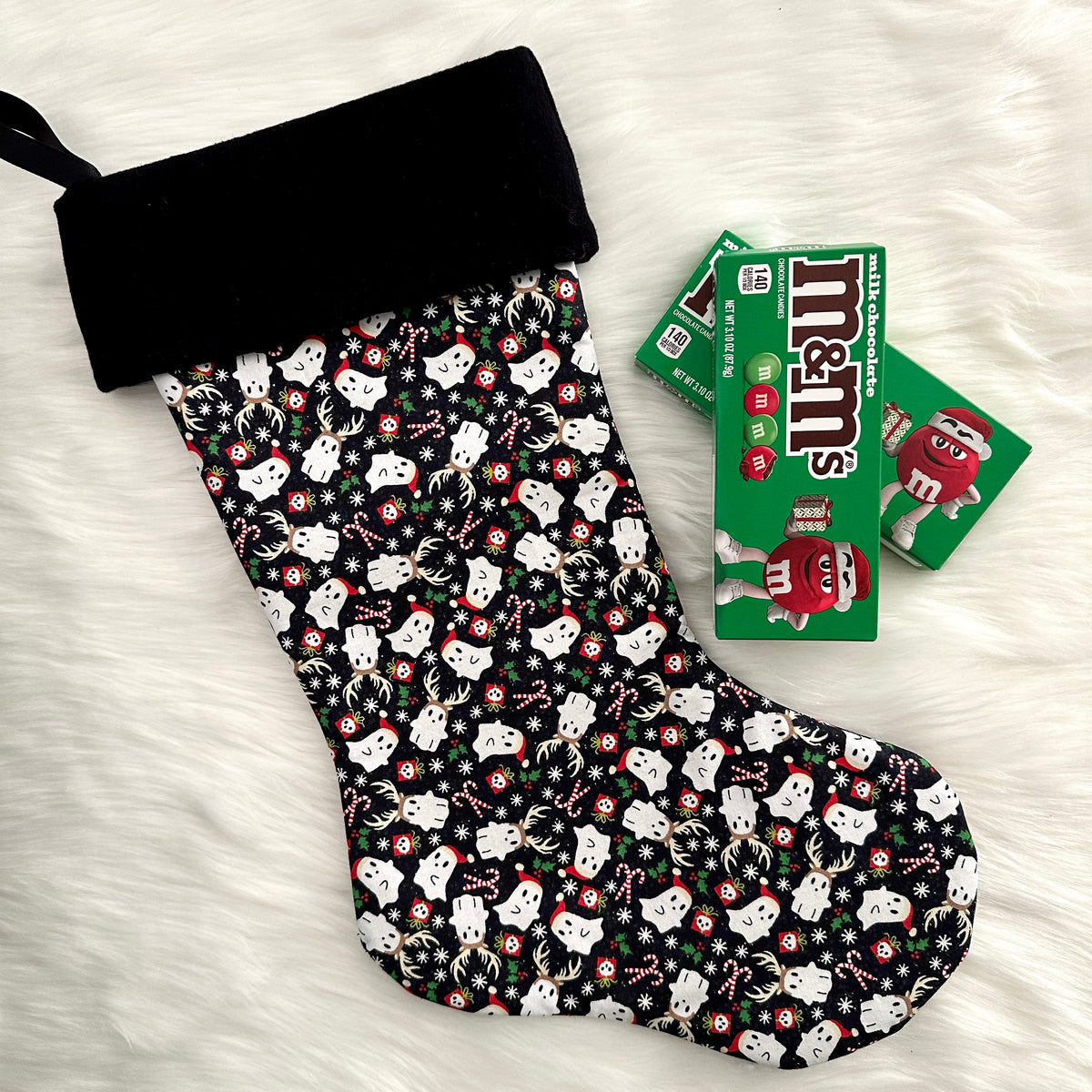 Goth Horror Creepmas Ghosts Christmas Stocking - 2 Sizes