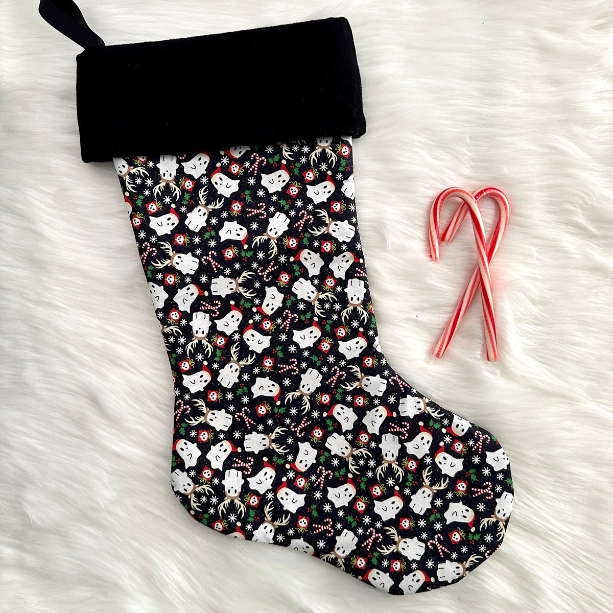 Goth Horror Creepmas Ghosts Christmas Stocking - 2 Sizes