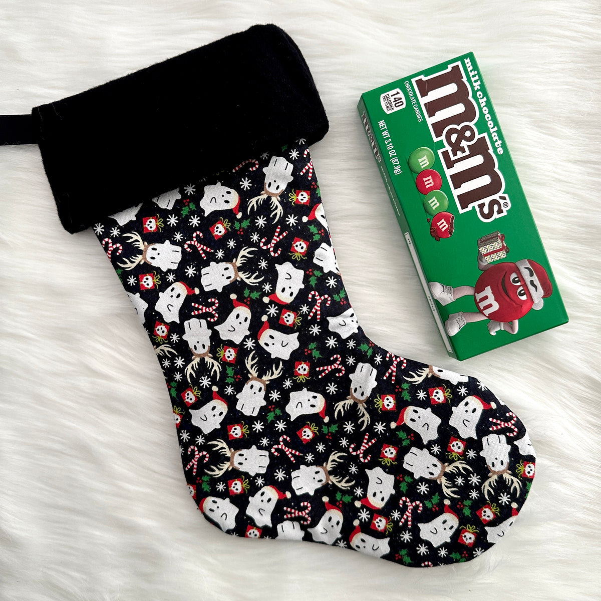 Goth Horror Creepmas Ghosts Christmas Stocking - 2 Sizes