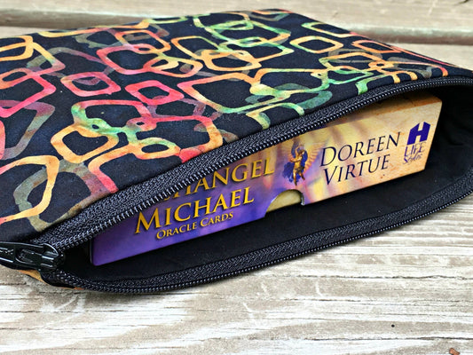 Rainbow Batik Tarot Card Bag