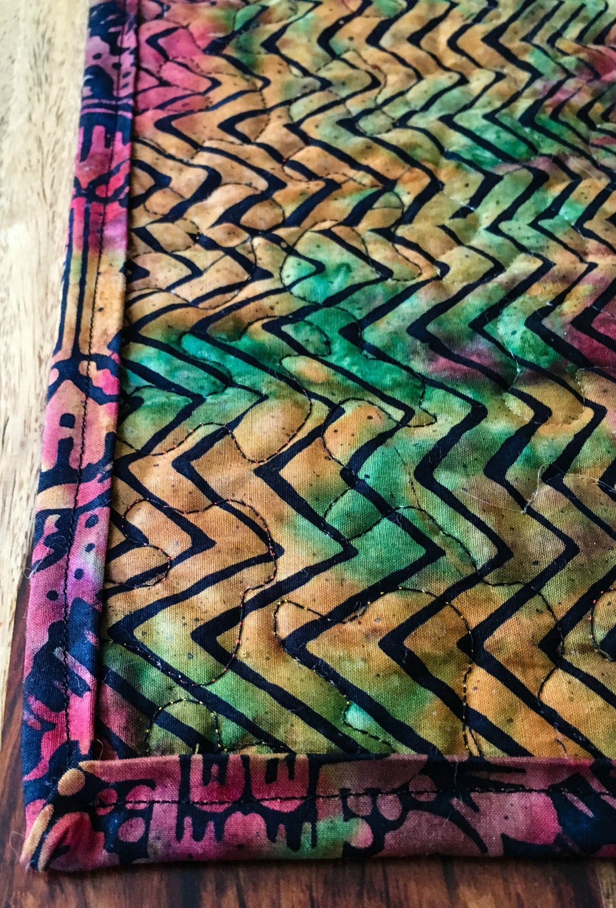 Quilted Batik Table Runner