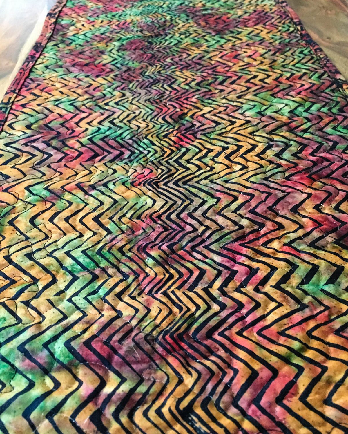Quilted Batik Table Runner
