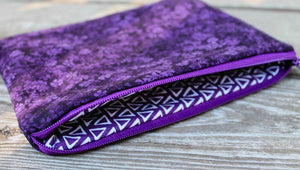 Purple Flowers Tarot Card Bag