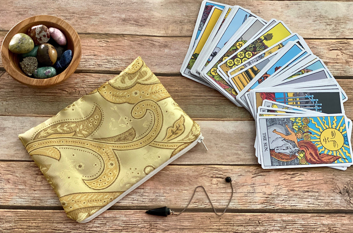 Gold Tarot Card Bag