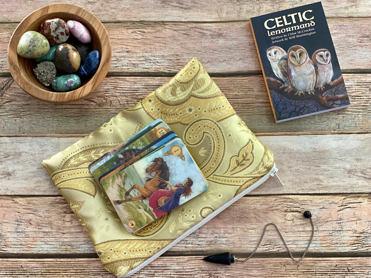 Gold Tarot Card Bag