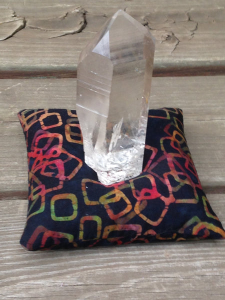 Geometric Singing Bowl Crystal Display Pillow