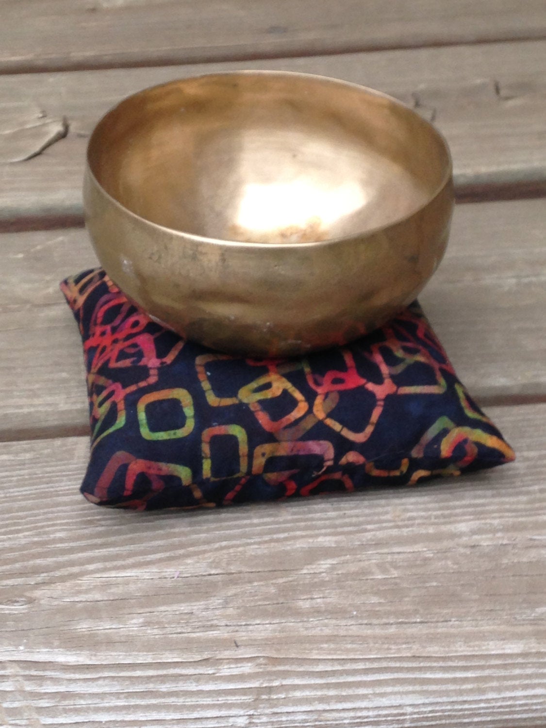 Geometric Singing Bowl Crystal Display Pillow