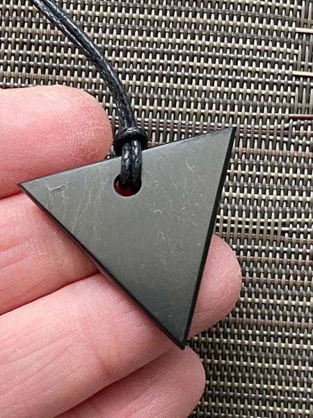 Shungite Pendant Necklace - Triangle