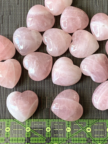Large Rose Quartz Heart Crystal 40 mm