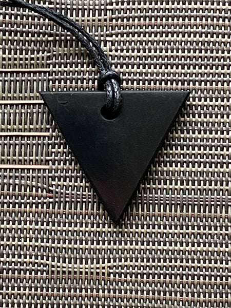 Shungite Pendant Necklace - Triangle
