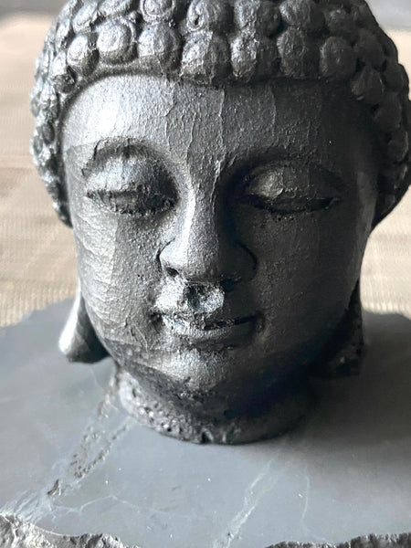 Shungite Buddha Head Statue