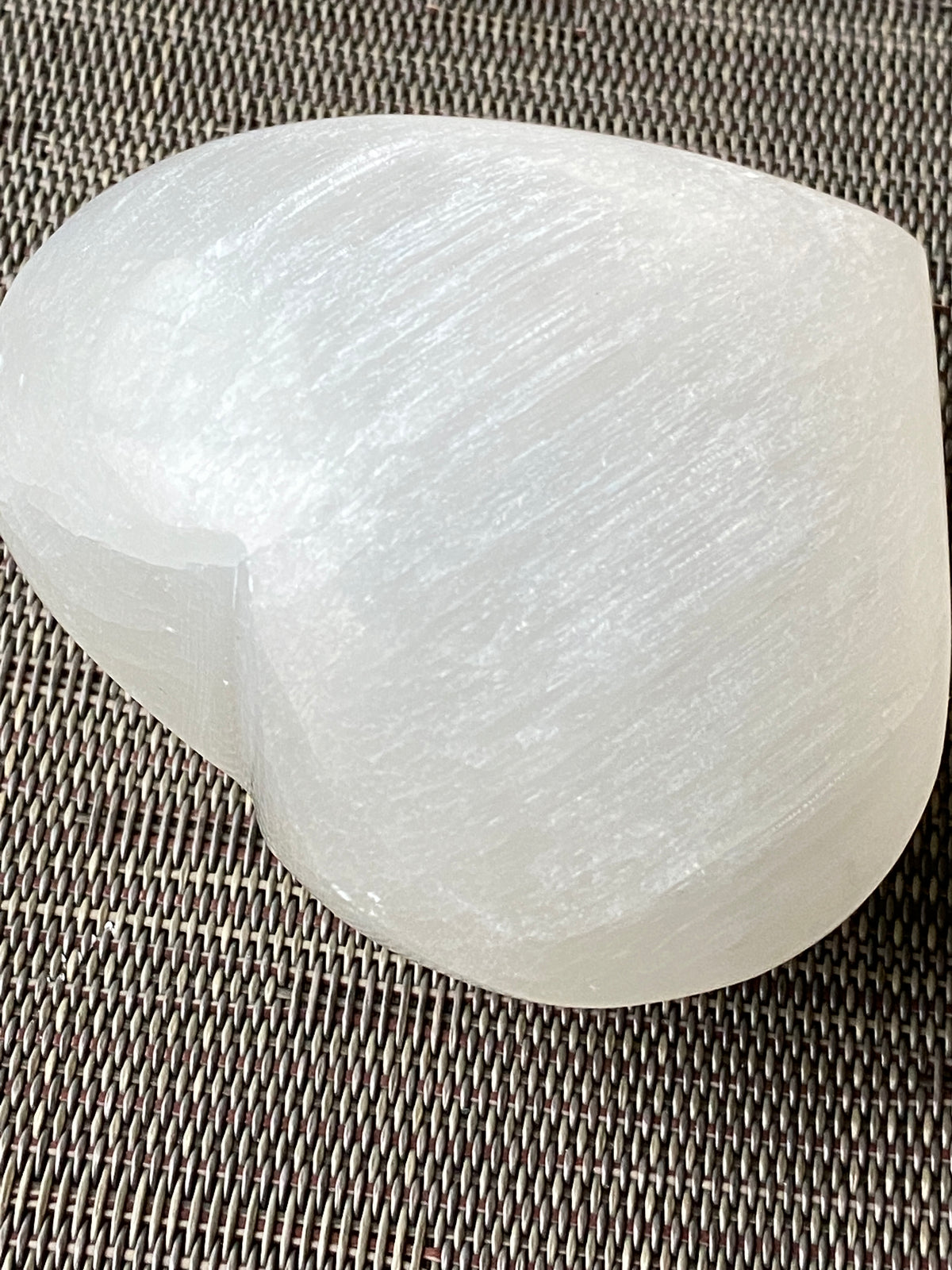 Large Selenite Puffy Heart